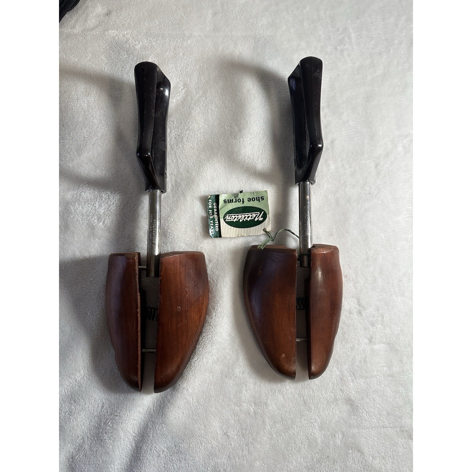 Nettleton Wood Vintage Shoe Forms With Black Handles